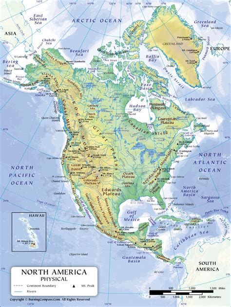 North America Physical Map North America Physical Features Map | Porn Sex Picture