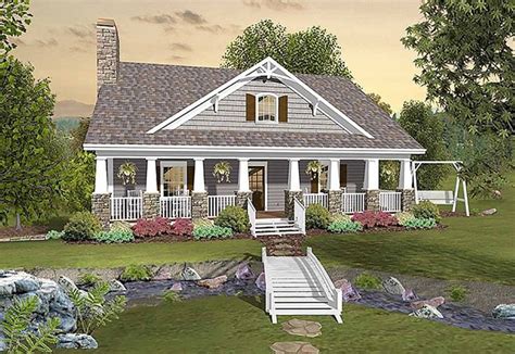 Plan 20109GA: Country Craftsman With Matching Back Porches | Cottage house plans, Craftsman ...