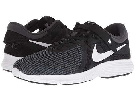 Nike Revolution 4 FlyEase (Black/White/Anthracite/Total Crimson) Men's Running Shoes. Make a ...