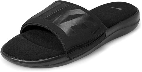 Amazon.com | Nike Men's Ultra Comfort 3 Slides (6, Black/Black) | Sport ...