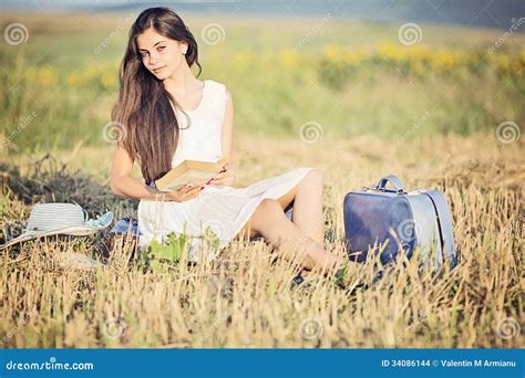 Reading outdoors stock photo. Image of serene, european - 34086144