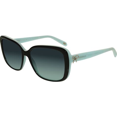 Tiffany & Co Women's Gradient TF4092-80554S-56 Black/Blue Rectangle Sunglasses - Walmart.com