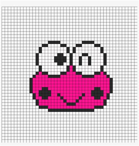 Pink Keroppi Perler Bead Pattern / Bead Sprite - Pixel Art Keropi - 924x924 PNG Download - PNGkit