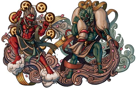 Demon Gods Fujin and Raijin by ElBrazo on DeviantArt