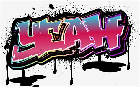 Yeah Graffiti Lettering Typography Art Illustration Vector, Yeah ...