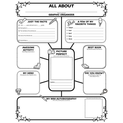 All About Me Web Graphic Organizer Posters - Graphic Organizers & Assessment Online | Teacher ...