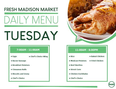 Daily Menu | Fresh Madison Market