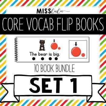 Core Vocabulary Flip Book Bundle: Set 1 | Flip book, Core vocabulary, Interactive book