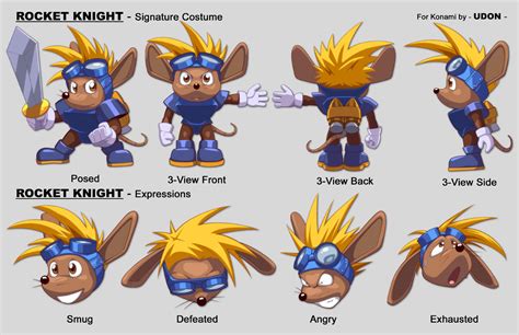 Image - Sparkster in New International Track & Field Official Artwork Model Sheet by Udon.jpg ...