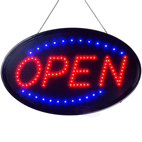 Buy Ultima LED Neon Open Sign for Business: Jumbo Lighted Sign Open with Flashing Mode – Large ...