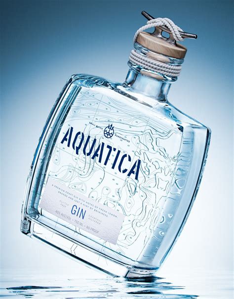 Aquatica Gin Packaging Design, Logo & Custom Bottle on Behance