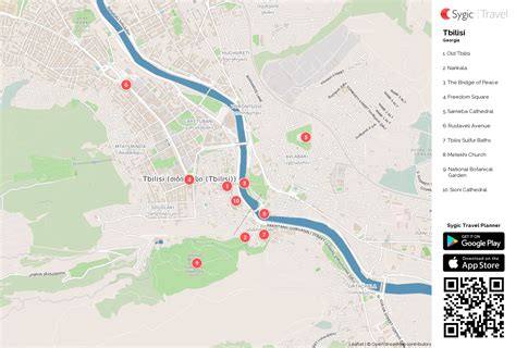 Tbilisi Tourist Attractions Map | Besttravels.org