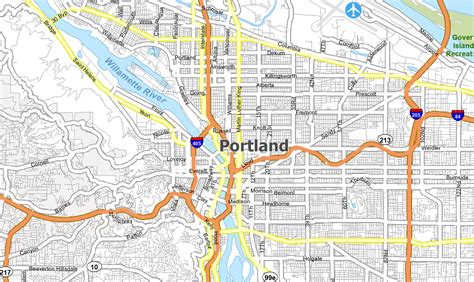The Corridor Detailed Map Of Interstate Portland Or