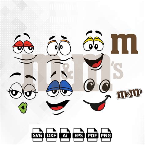 M&m's Faces SVG, M And M Silhouette, Letter M, Cut File Svg, 47% OFF