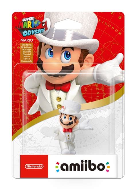 Packaging for the Super Mario Odyssey amiibo 3-pack, individual figures