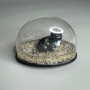 Vintage Snow Globe Black Cat Design China - Etsy