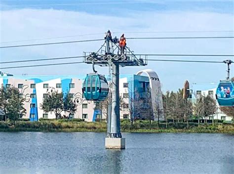 2023-wdw-skyliner closure-cast members working on the skyliner-construction