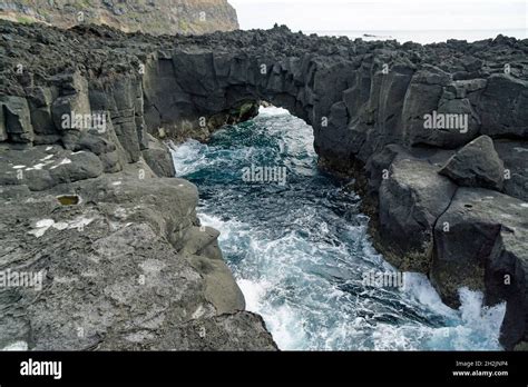 volcanic natural coast of sao miguel island Stock Photo - Alamy