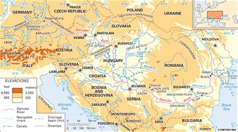 Danube River Mouth Map