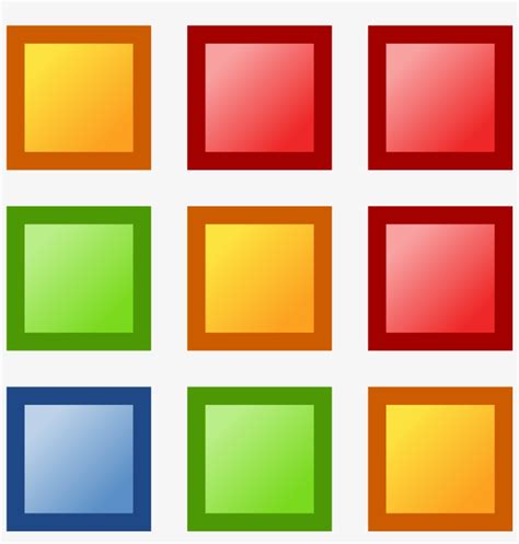 Squares Clipart Colored - Colors Icons Transparent PNG - 2400x2400 ...