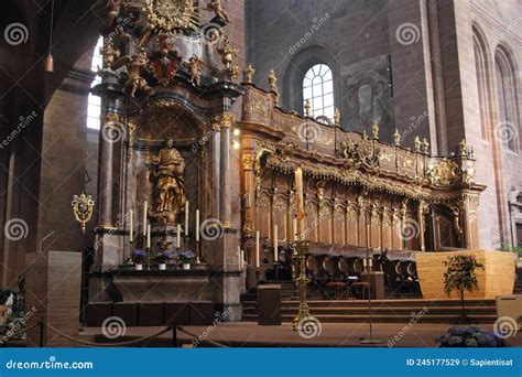 Interior of Worms Cathedral in Worms, Germany. Editorial Stock Image ...