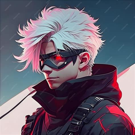 Premium AI Image | ninja cyberpunk man illustration