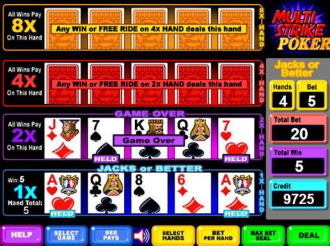 Multi Strike Video Poker - Rules, Variations, and Strategies