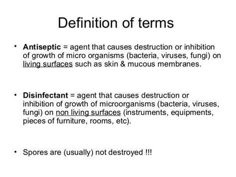 Antiseptics and disinfectants