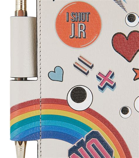 Anya Hindmarch Leather Stickers A5 Journal | Harrods SG