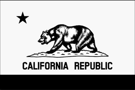 Monochrome flag of California Republic vector image | Public domain vectors