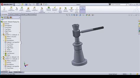 SCREW JACK COMPLETE ASSEMBLY - PART 3 SOLIDWORKS - YouTube