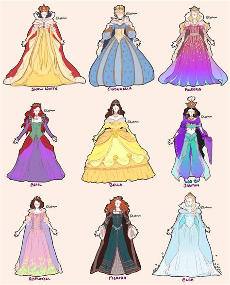 finished concept art - disney princesses as queens by Iydimm on DeviantArt