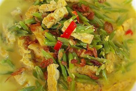 Resep Sayur Buncis Tahu Kuah Santan Kuning