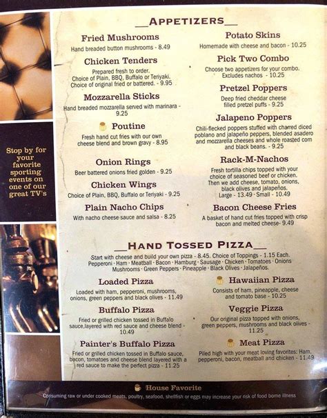 Menu at Schemengees Bar & Grille Restaurant, Lewiston