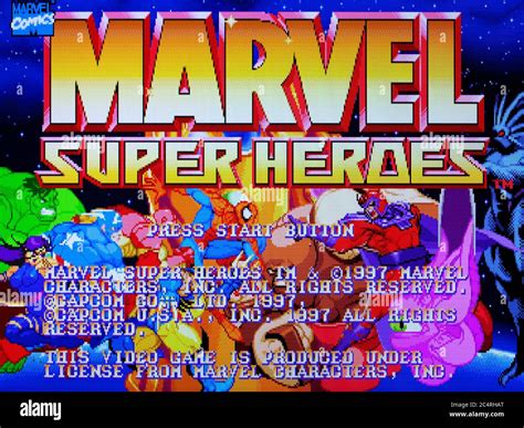 Marvel Super Heroes - Sony Playstation 1 PS1 PSX - Editorial use only ...