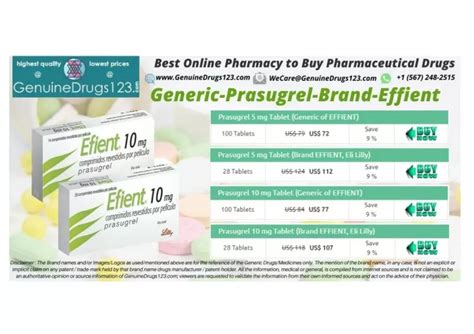 PPT - Generic #Prasugrel #Effient 10 mg side effects - #GenuineDrugs123 PowerPoint Presentation ...