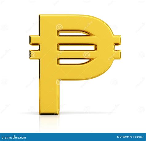 Philippine Peso Symbol Isolated on White Background Stock Illustration - Illustration of white ...