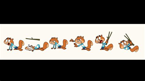 adam de blog: Scaredy Squirrel Cartoon Posing and key animation