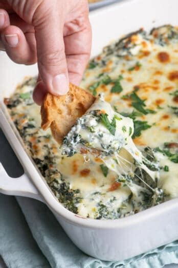 Cream Cheese Spinach Dip {Lightened Recipe} - Feel Good Foodie