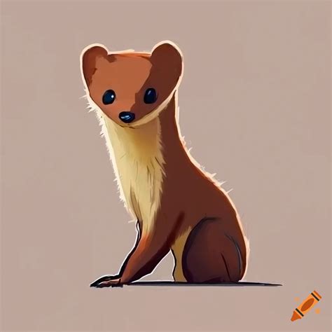 Simple drawing of a weasel on Craiyon