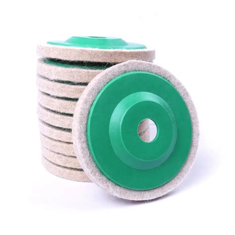 Hot Sale 5/10Pcs 100mm Round Polishing Wheel 4 Inch White Wool Polishers Pads Pearl Cloth Wheels ...