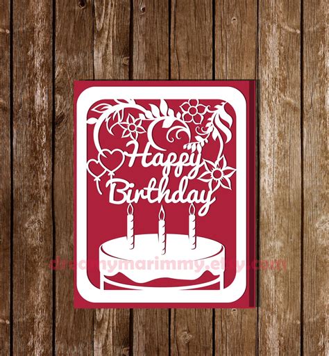 Etsy Birthday Card Svg - 338+ SVG File for Silhouette