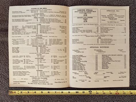 VINTAGE UNION OYSTER HOUSE RESTAURANT MENU - BOSTON MA in 2021 | Menu restaurant, Oyster house ...