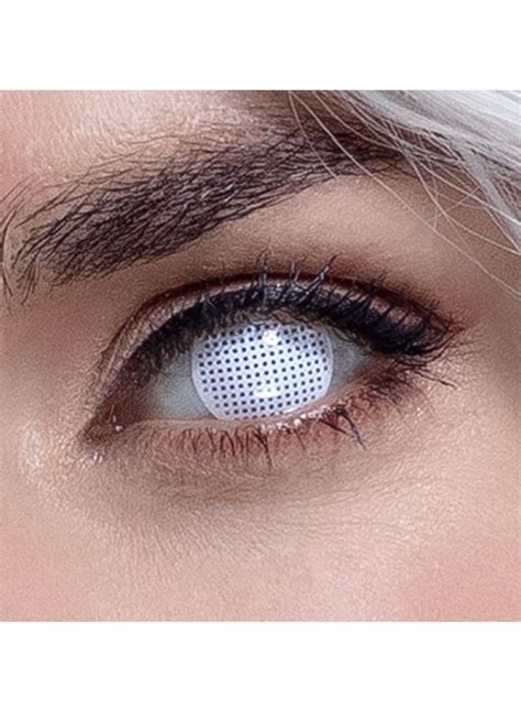 White Mesh Contact Lenses – One Week Wear