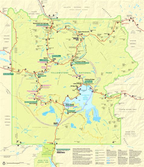 Yellowstone camping map