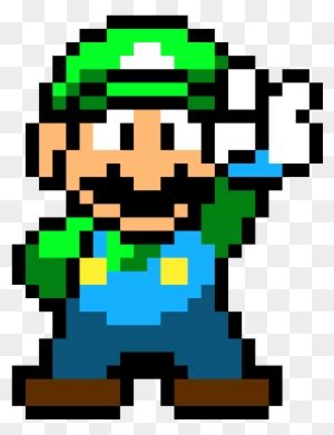 Luigi Clipart Pixel - Luigi Minecraft Pixel Art - Free Transparent PNG ...