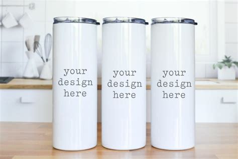 Sublimation Skinny Tall Tumbler Mockup | 20oz (1951773)