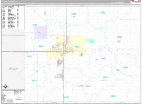 Garfield County, OK Wall Map Premium Style by MarketMAPS - MapSales