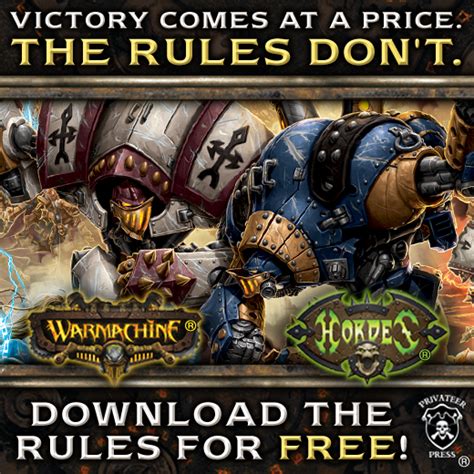 Grab The Hordes & Warmachine Rules For Free – OnTableTop – Home of Beasts of War