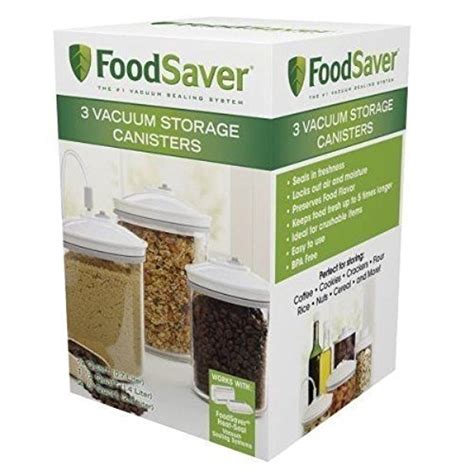 FoodSaver Vacuum Storange Canister Set, Round, 3-Pack, 6,5 х 6,5 х 9,4 ...